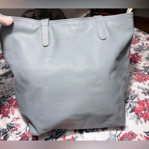 Sseko Custom-Made Zippered Bucket Bag/Tote Blue NWOT